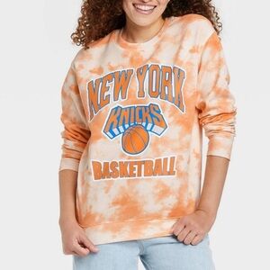 Women's NBA New York Knicks Retro Tie Dye Crew Sweatshirt Size Small
